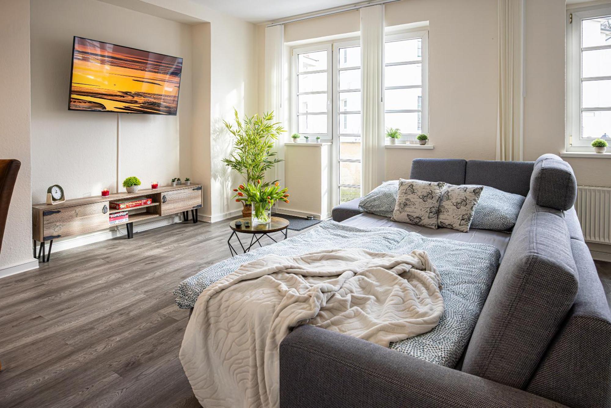 Luxus City Apartment Sauna Balkon Kueche Zentral Росток Экстерьер фото