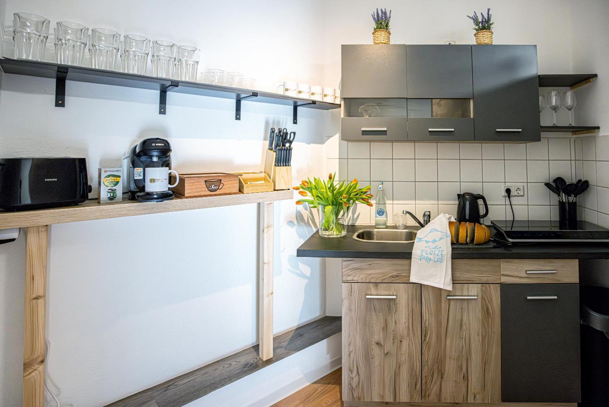 Luxus City Apartment Sauna Balkon Kueche Zentral Росток Экстерьер фото